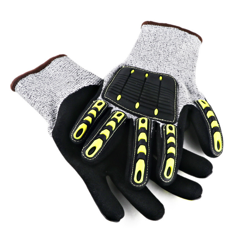 Professional Mechanical anti-cutting wear-resistant shockproof anti-collision gloves anti-smashing oil mining drilling labor protection protective gloves