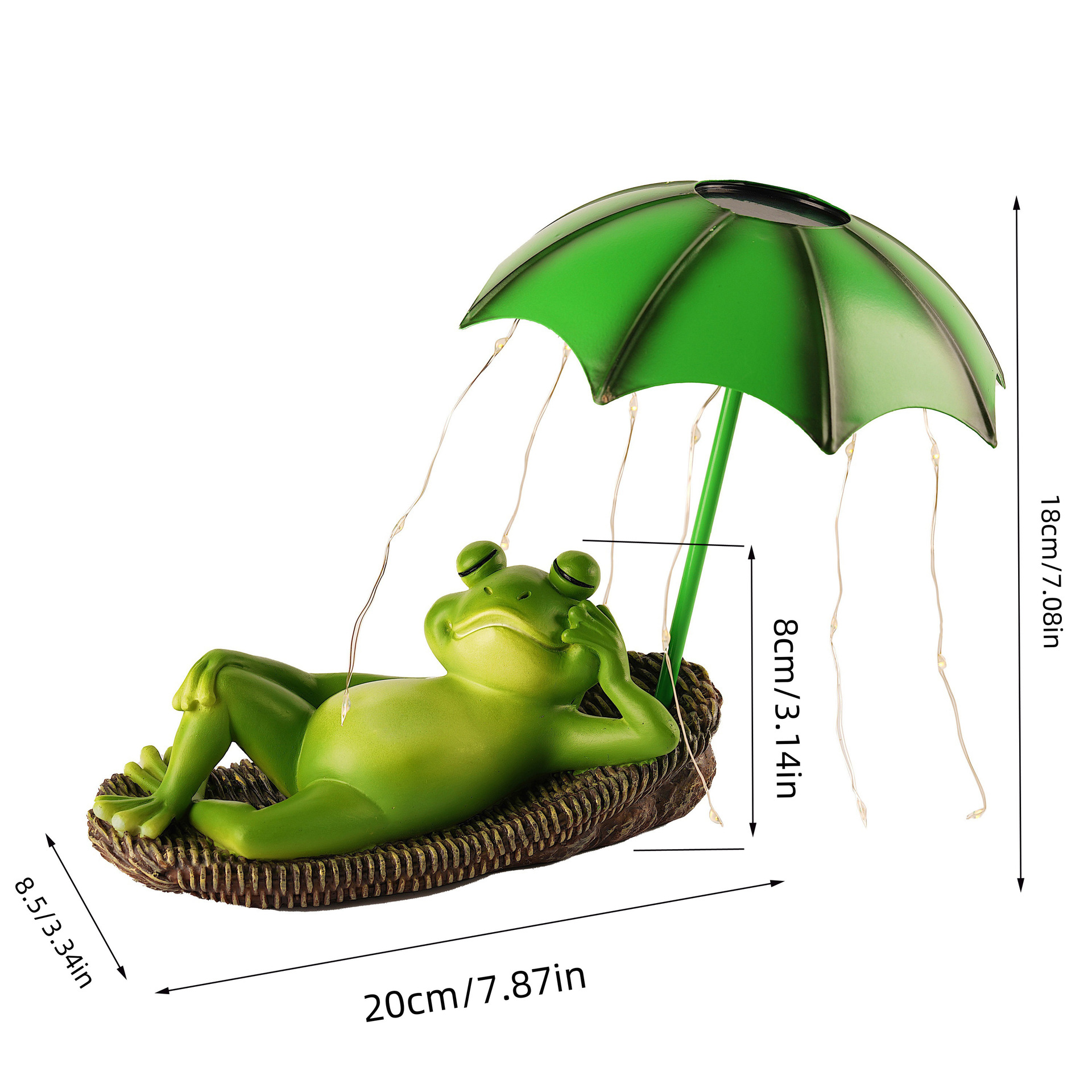 Cross-border cute artificial frog solar garden lamp outdoor garden decoration animal garden lawn decoration