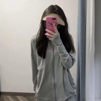 Trendy Brand Ice Silk Sunscreen Clothing Girl's Summer Ultraviolet Protection Suit Coat Thin Breathable Outdoor Loose Top