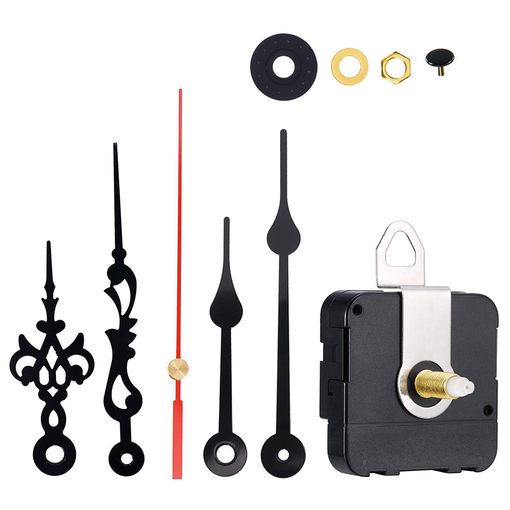 Cross-border hot sale long axis 31mm wall clock movement DIY quartz clock movement 2 sets of metal pointer creative clock accessories