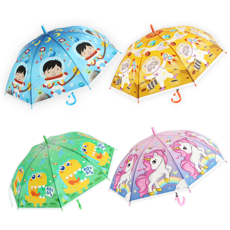 Factory wholesale in stock Children's umbrella 19-inch self-opening children's umbrella cartoon anime umbrella EVA straight umbrella