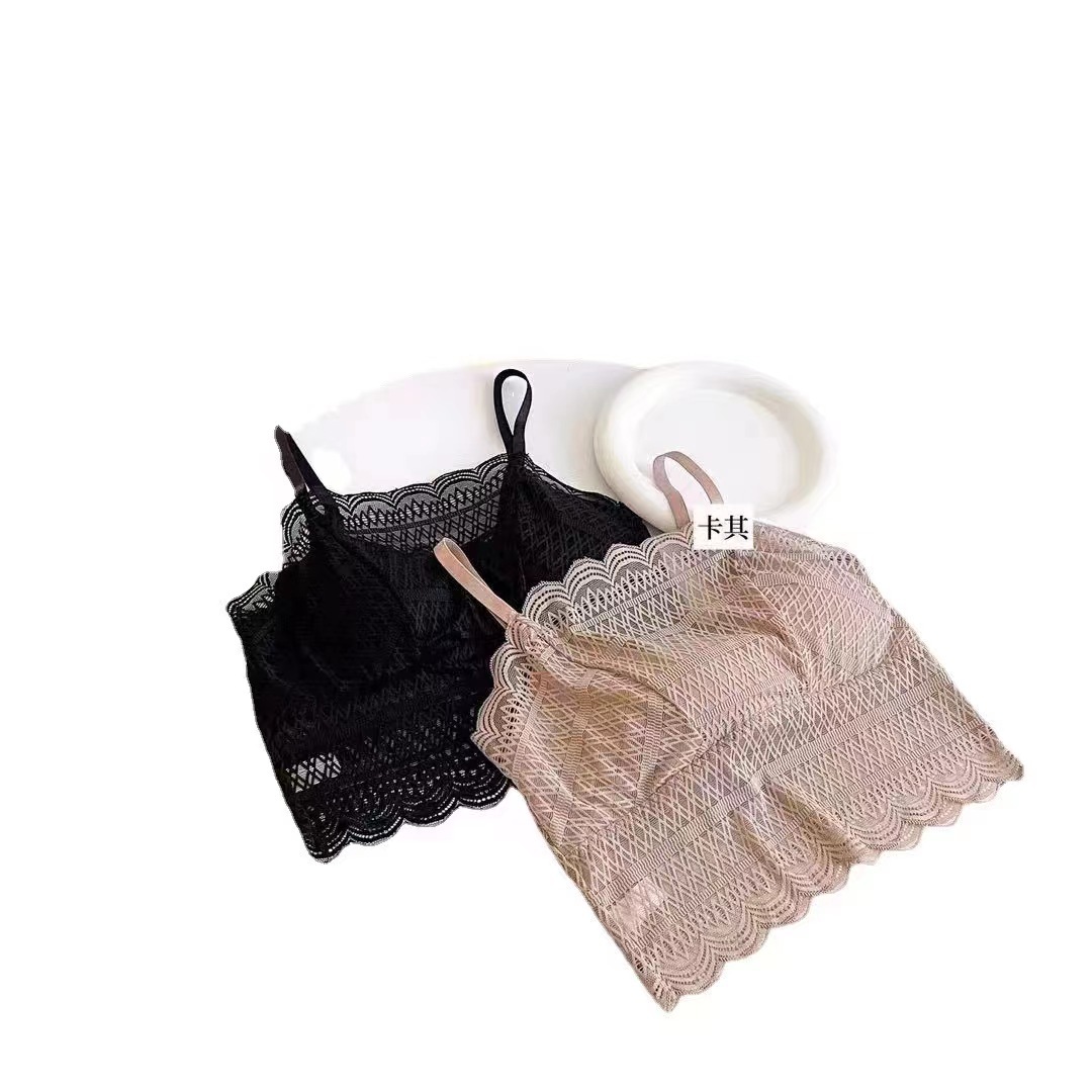 Live Lace Back Wrap Chest Sexy Chest Push Up Latex Chest Pad Vest Women's Anti-sagging Underwear Wholesale