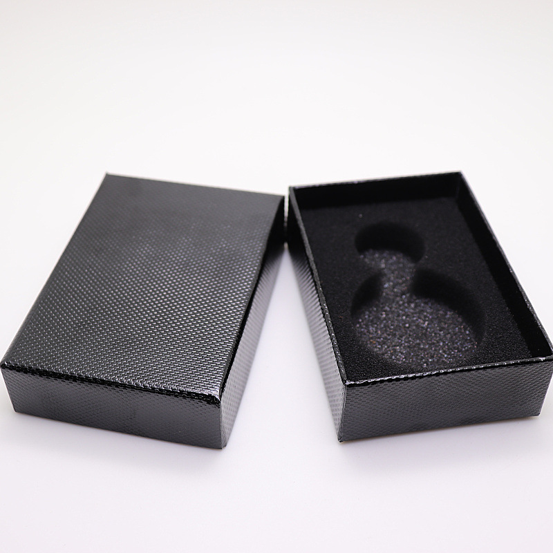 In stock wholesale exquisite pocket watch storage box watch packaging black gift box factory can gilding inner sponge open groove