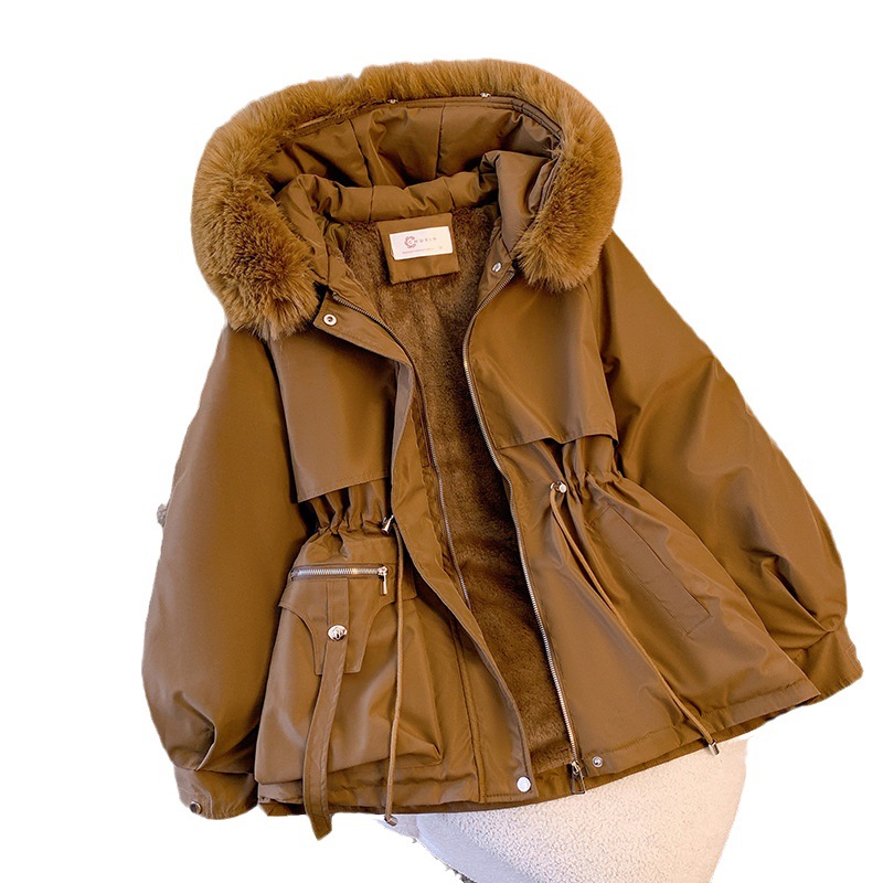 Parker Clothing Women's Short Small 2023 New Korean Style Loose Thickened Cotton-padded Jacket Winter Cotton-padded Coat Coat