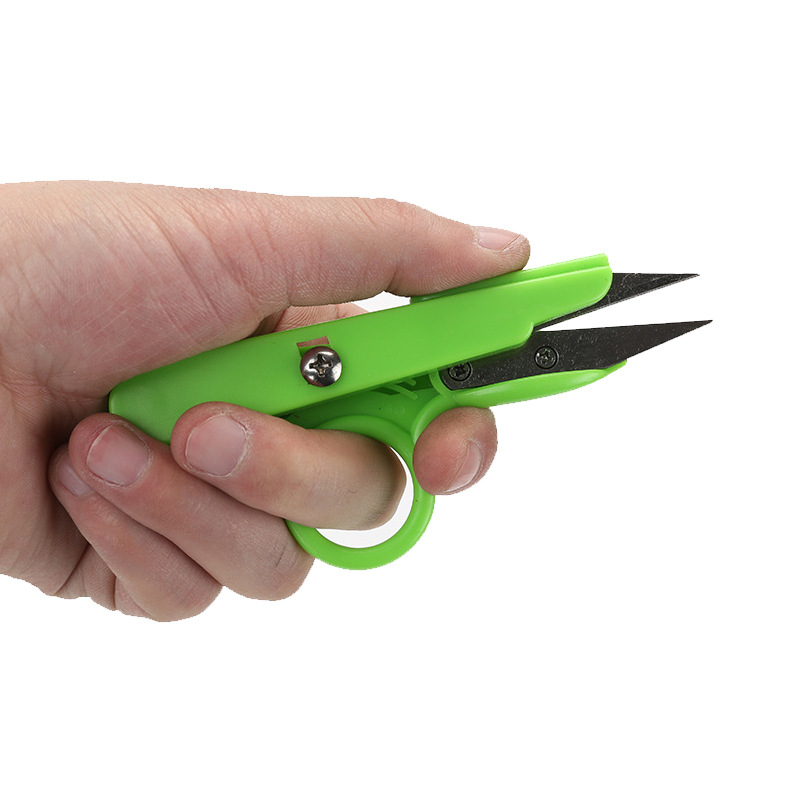 Factory wholesale color plastic handle yarn scissors cross stitch small scissors thread scissors with ring U-shaped yarn scissors multi-purpose