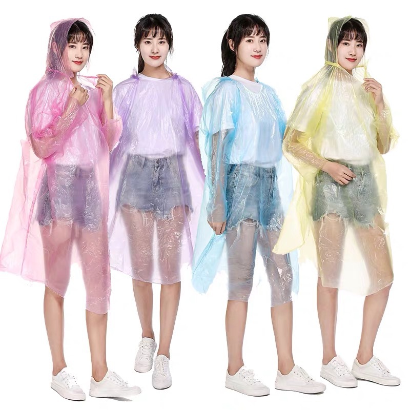 Thickened Card Type Disposable Raincoat Long Full Body Adult Children's Travel Playground Water Rafting Unisex