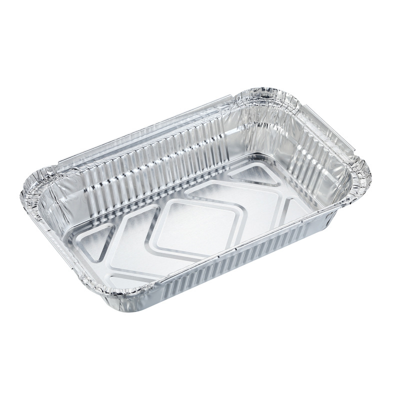 Tin carton food grade packing box barbecue disposable lunch box square takeaway insulation aluminum foil special Wholesale