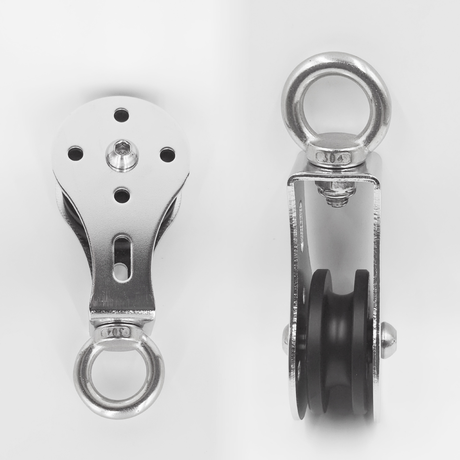 Wholesale bearing lifting pulley mute hanging wheel fitness wheel mute silent wheel bearing 300kg traction Crown block