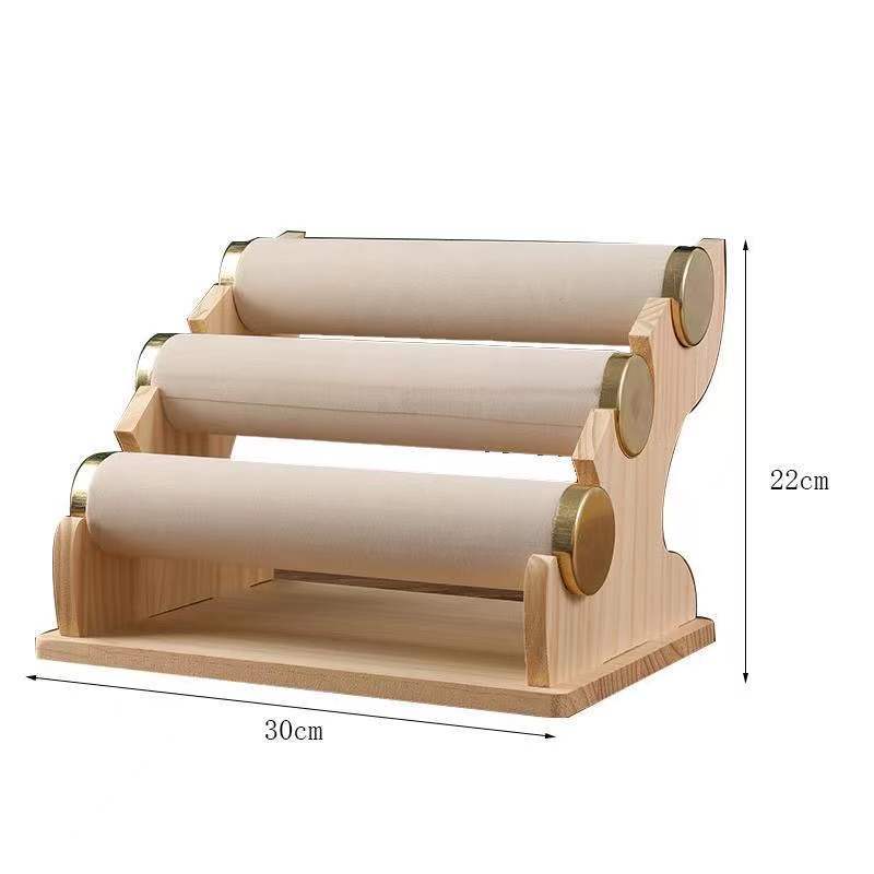 Solid Wood Bracelet Display Stand Watch Hand String Hair Ring Head Rope Hanger Jewelry Bracket Jewelry Display Props