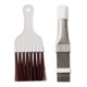 2pcs "brown brush + metal fin comb]