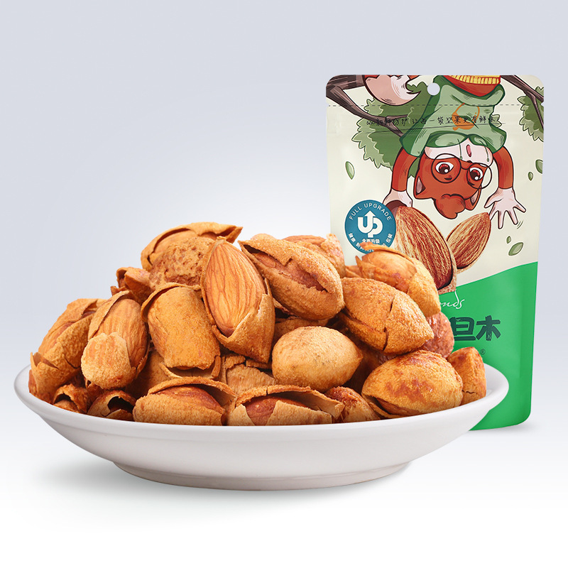 [three squirrels_hand-peeled almond 120g] snacks nuts fried daily dried almond almond