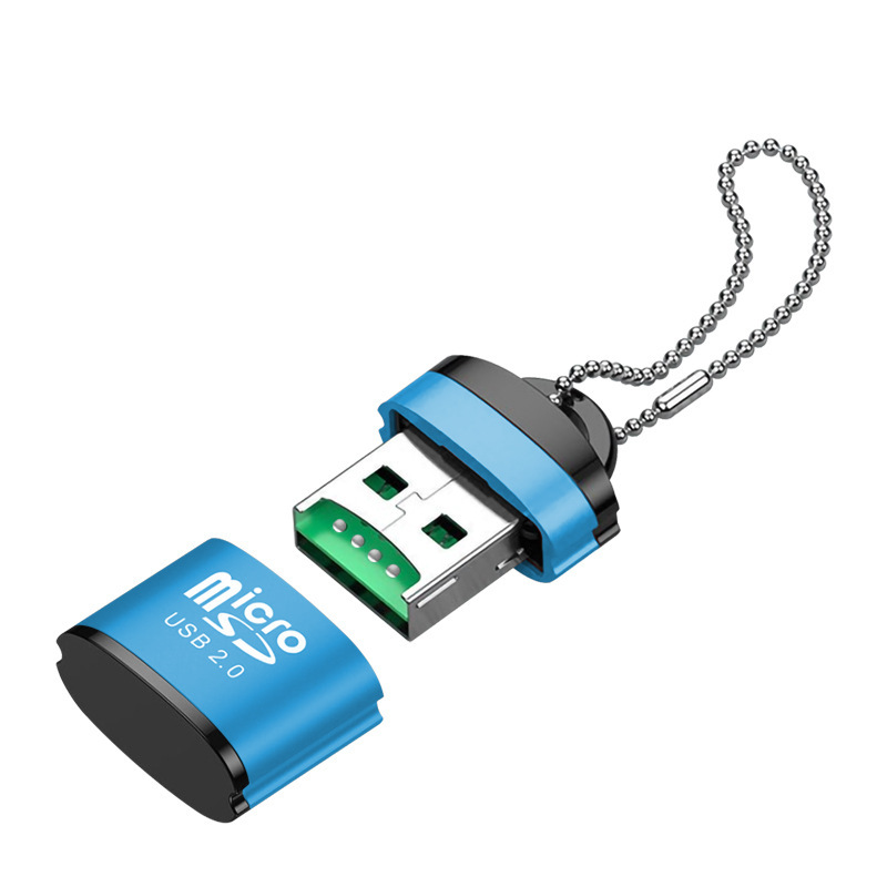 Mini compact card reader microSD/TF card/mobile phone memory card car creative portable card reader wholesale