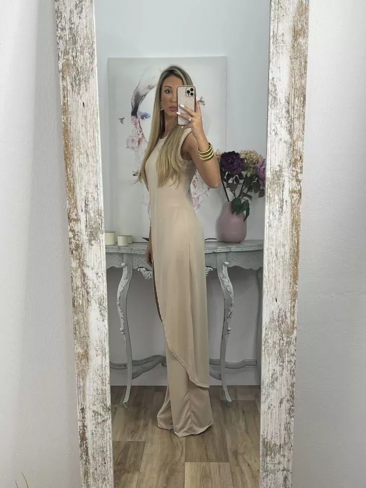 2023 European and American Summer New Casual Sleeveless Loose Round Neck Pants Two-piece Set for Women