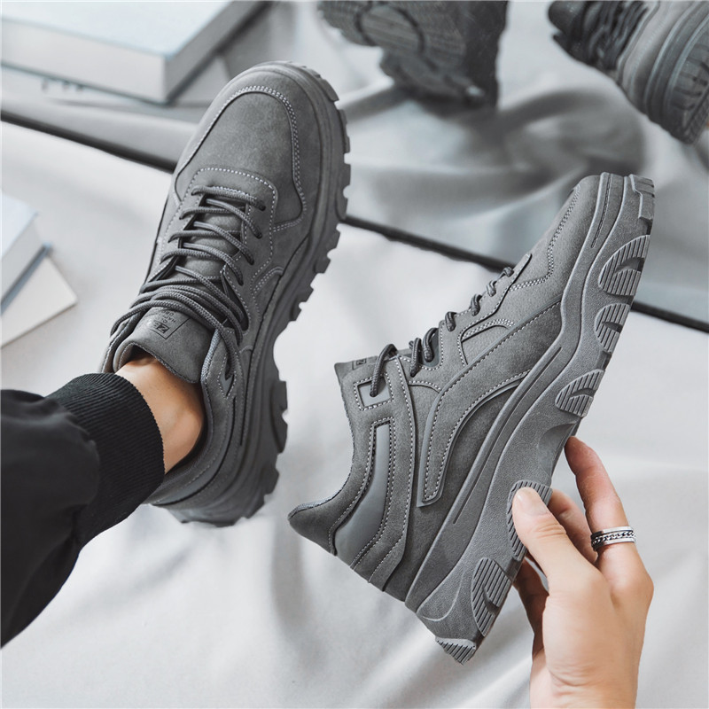 Men's shoes 2024 new spring labor protection construction site work waterproof non-slip wear-resistant sports leisure tooling Martin fashion shoes