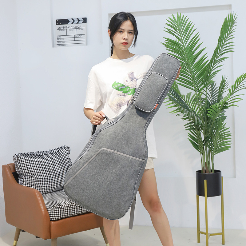 New Musical Instrument Backpack Wear-resistant Cotton Guitar Bag Thickened Bag 41 Inch 36 Inch 39 Inch Ballad Cotton Backpack Shoulder Printing