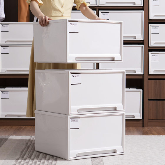 Thickened Storage Drawer Japanese Style Drawer Storage Box Shoe Box Household Clothes Storage Cabinet Wardrobe Clothes Storage Box