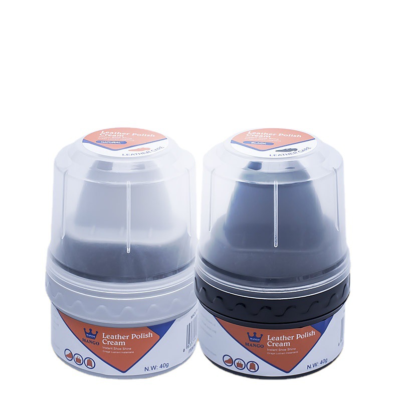 Shoe Polish Black colorless with sponge head leather care leather shoe polish sponge shoe wax cleaning cream Moisturizing Light