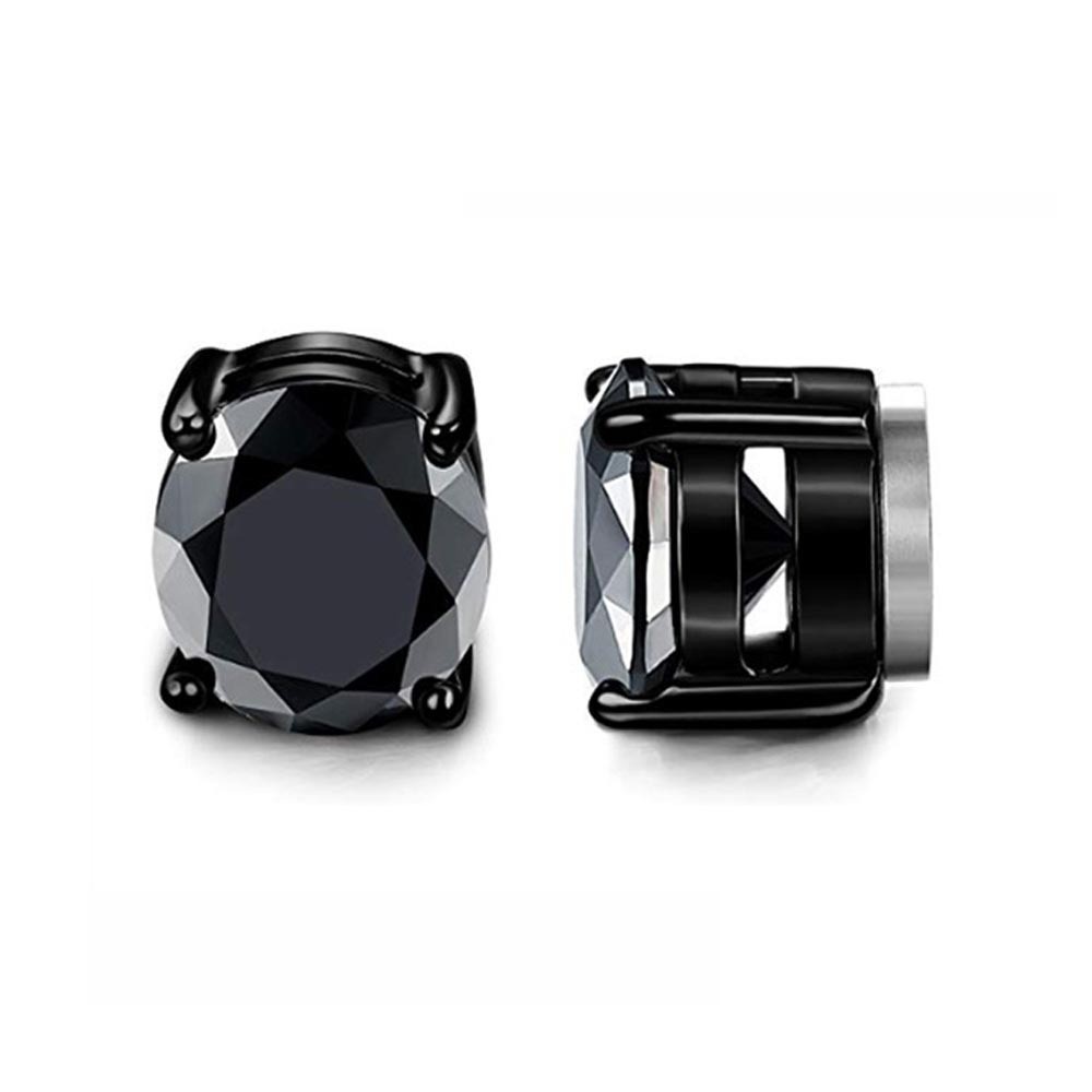 Cross-border supply of magnetic non-perforated ear clip earrings zircon magnet ear nail ear bone nail factory jewelry wholesale