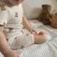 Ins Style Baby Suit 2024 Summer New Bear Printed Children's Two-piece Baby Home Clothes