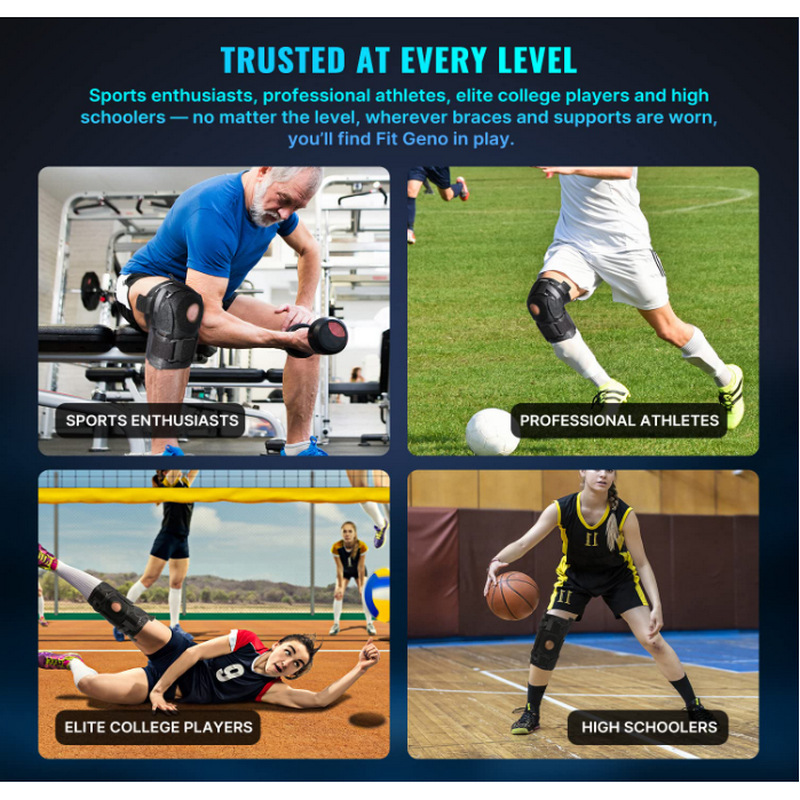 Bracket Four Spring Knee Pads Sports Knee Pads Outdoor Mountaineering Breathable Basketball Riding Knee Pads Running Reinforcing Protectors