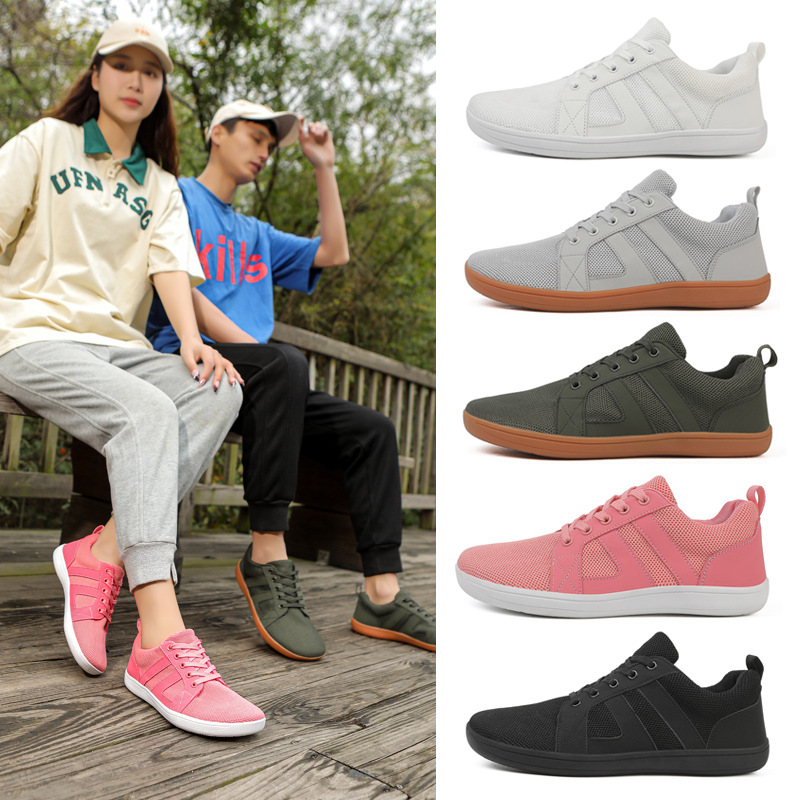 Non-Slip Barefoot Wide-toe Shoes Loose Sports Men's Shoes Casual Big Foot Shoes Hiking Wide Last Shoes plus size Couple's Wide Shoe