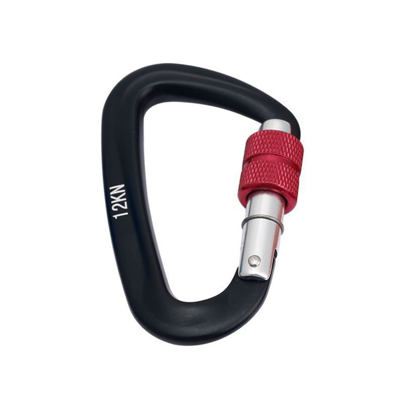 ZW Outdoor Aviation Aluminum 12kn Wire Lock Climbing Buckle Climbing Quick Hang Hammock Yoga Spring Hook Backpack Buckle