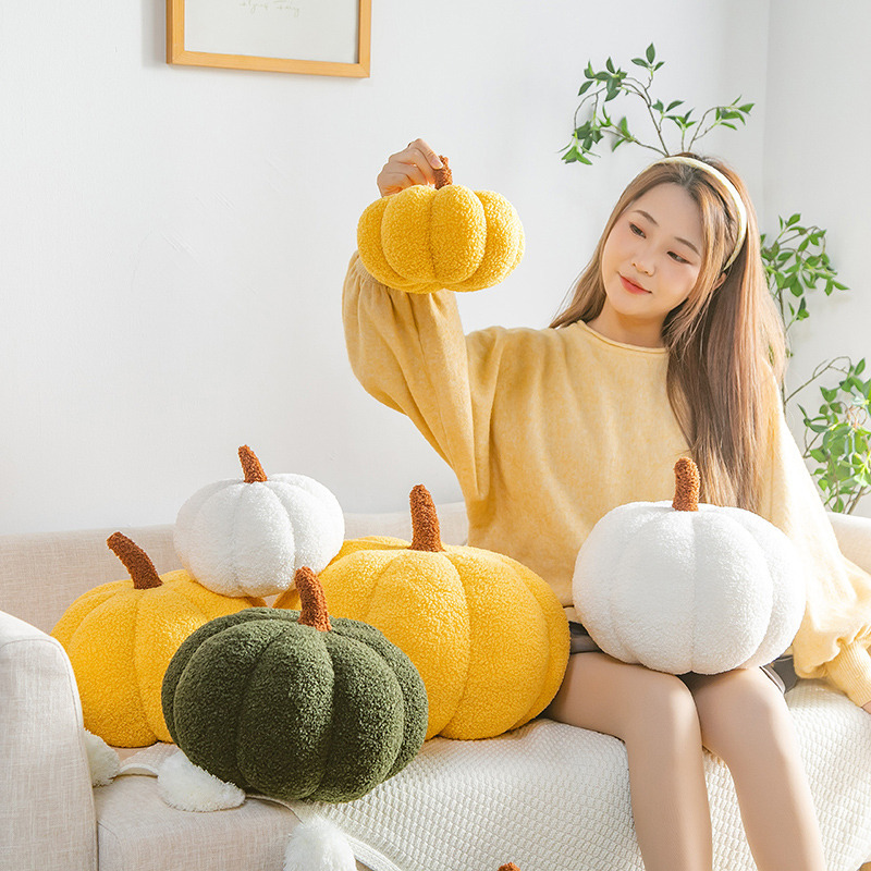 Modern Simple ins Style Pumpkin Pillow Cute Cyber Celebrity Plush Toy Living Room Sofa Bay Window Cushion