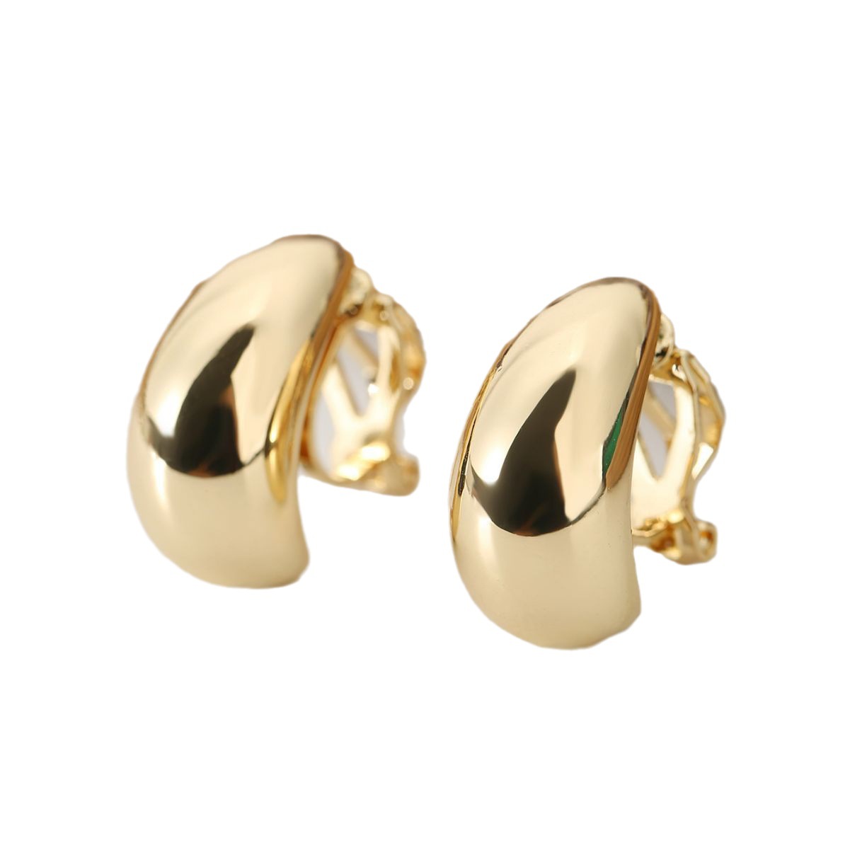 European and American Fashion New Earrings French Light Luxury Drop-shaped Ear Clip Without Ear Holes Advanced Sense Simple Glaky Women's Earrings