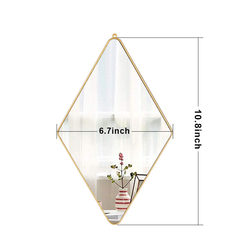 Jingchen factory direct sale diamond decorative mirror wall stickers living room dining room porch TV background wall mirror stereo