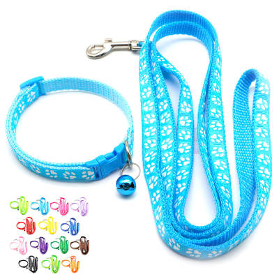 Color dog claw with bell collar leash Puppy Kitten dog collar dog leash dog leash pet supplies