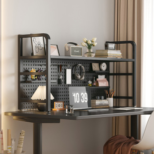 Desktop hole board iron bookshelf desk storage rack dormitory layered storage rack desk home organizing rack