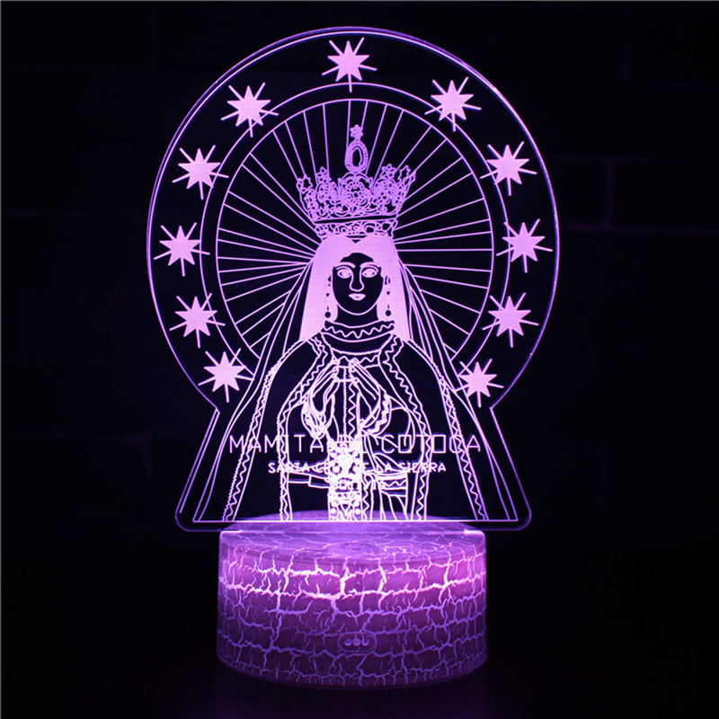 Cross-border 3d table lamp bedroom nightlight 3D atmosphere lamp multi-style remote control touch creative nightlight wholesale