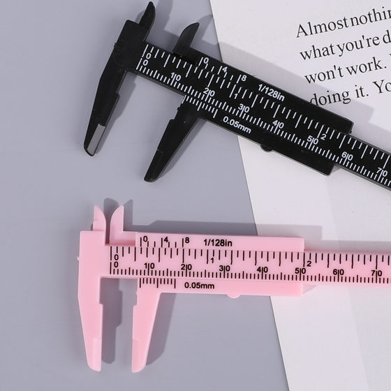 Plastic caliper mini tattoo eyebrow ruler measuring eyebrow caliper vernier caliper wholesale