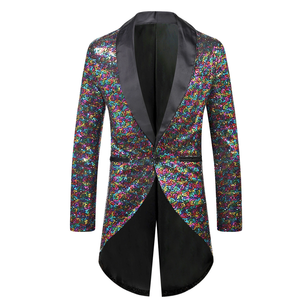 Autumn and Winter new fashion sequined suit AliExpress foreign trade purchasing men's one button suit tuxedo X49