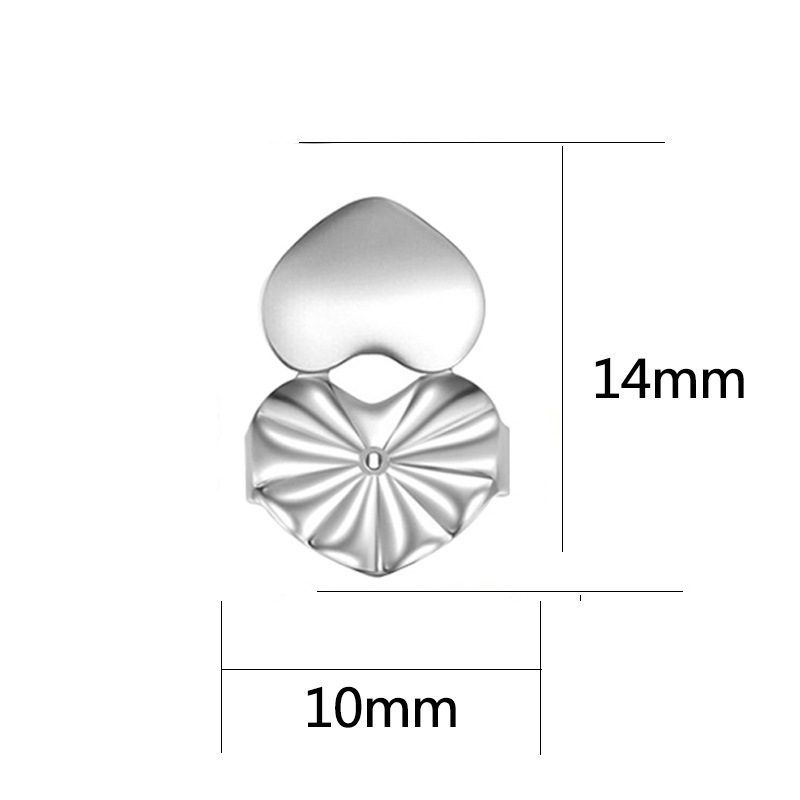 Earrings accessories copper ear studs auxiliary device European and American New TV heart-shaped ear plug ear studs Buckle Lifter