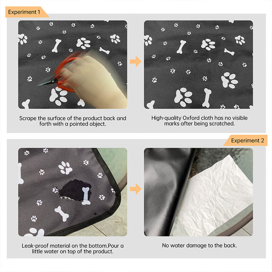 New pet car mat waterproof oxford cloth urine mat dog cat co-pilot cushion outdoor travel cat dog mat