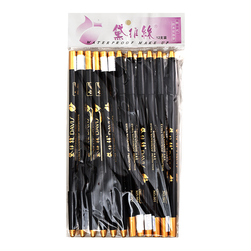 Cross-border foreign trade with knife eyeliner eyebrow pencil black Brown anti-sweat non-faint eyeliner manufacturers wholesale foreign trade