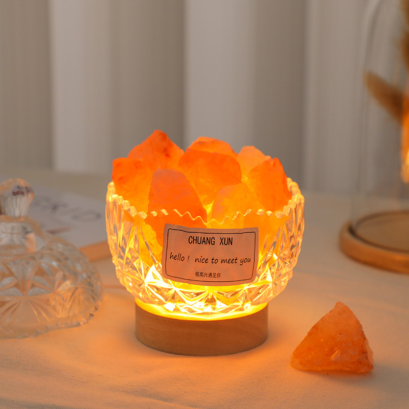 Crown Non-fire Aromatherapy Stones Ornaments Luminous Crystal Household Indoor Essential Oil Nightlight Fragrance New Year Gift