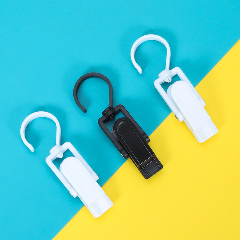 Factory Direct sales 360-degree rotating plastic hook supermarket hat clip plastic clip curtain clip multifunctional storage