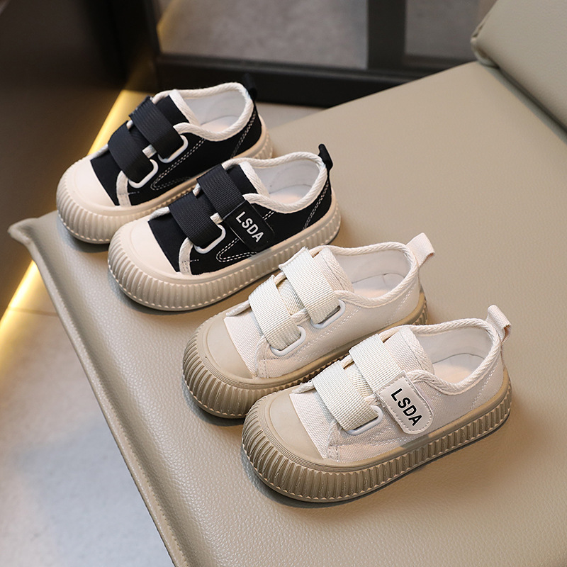 Girls' shoes 2023 Spring and Autumn new boys' Korean style soft bottom canvas shoes baby fashion casual shoes biscuit shoes