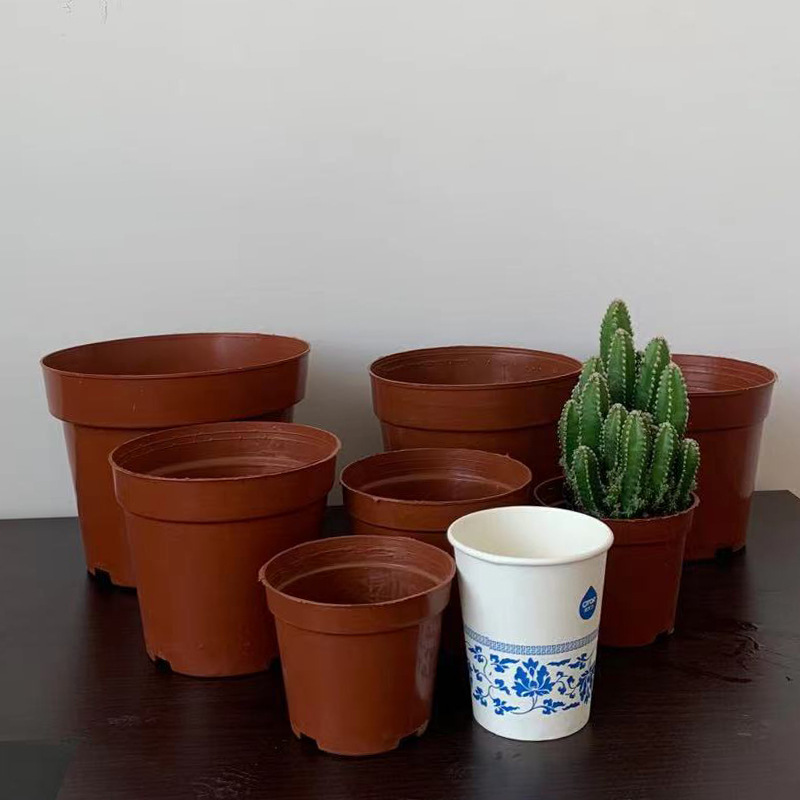 Fleshy Flower Pot Plastic Thickened Seedling Cup Net Bottom Pot Base Nursery Simple Root Control Green Plant Rigid Breathable Container