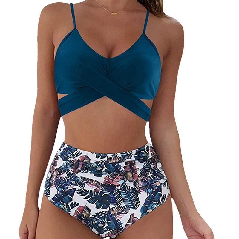 2023 summer cross-border sexy sleeveless backless split swimsuit foreign trade Europe and the United States cross-border bikini bikini