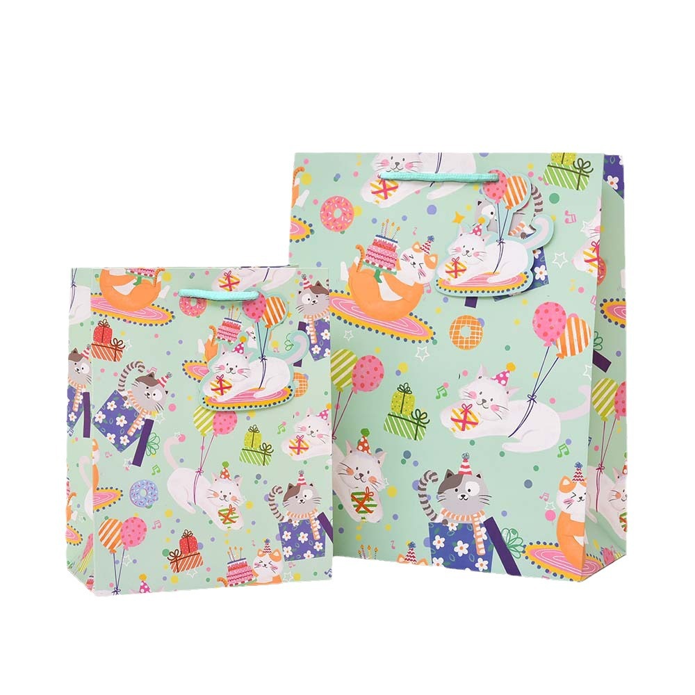 Cartoon gift bag Dinosaur paper bag in stock handbag holiday gift thickened gift packaging hand gift bag