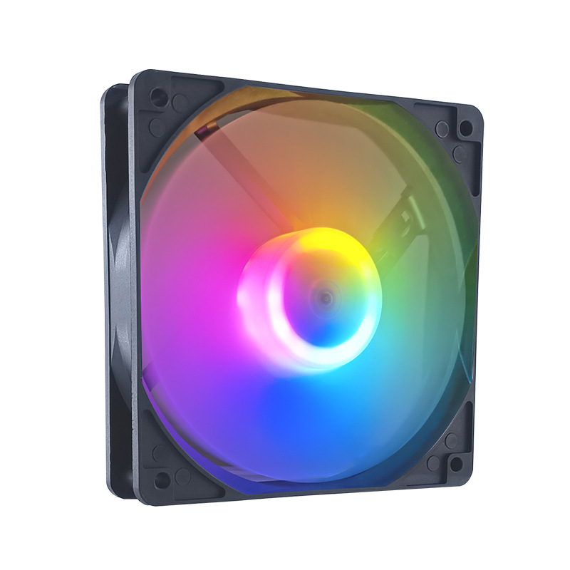 Cross-border computer large 4Pin silent chassis fan 12cm desktop 120mm cooling fan air-cooled luminous led
