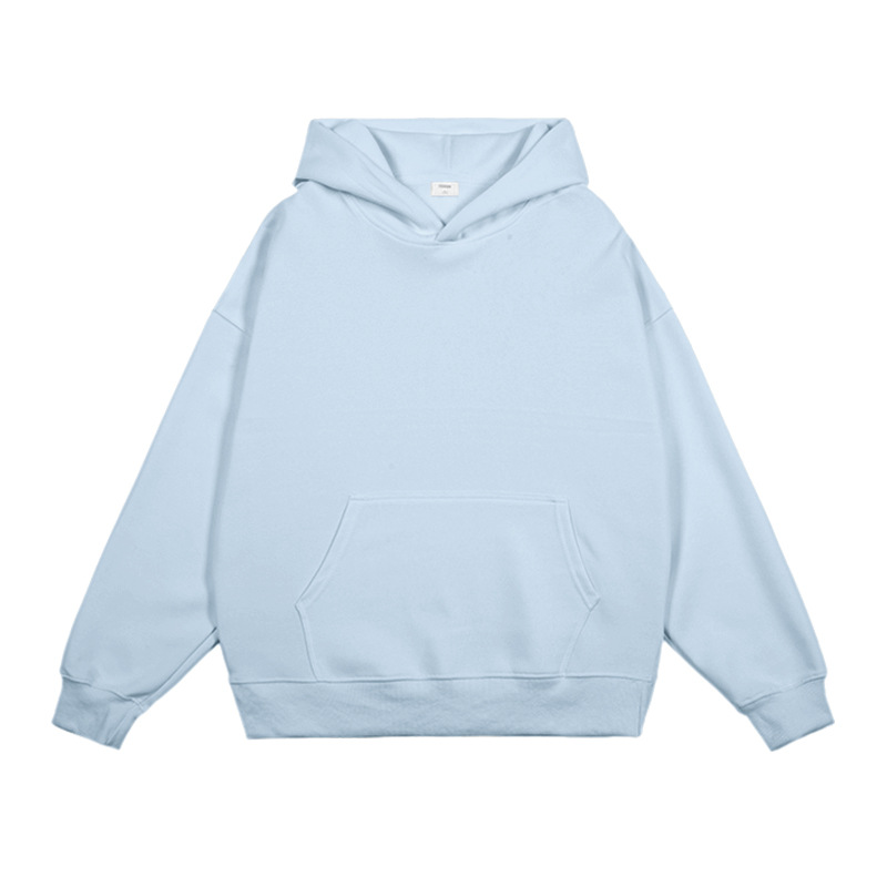Autumn and Winter 420g silver fox velvet thickened hooded sweater women's fashion brand loose pullover hoodie versatile couple coat top