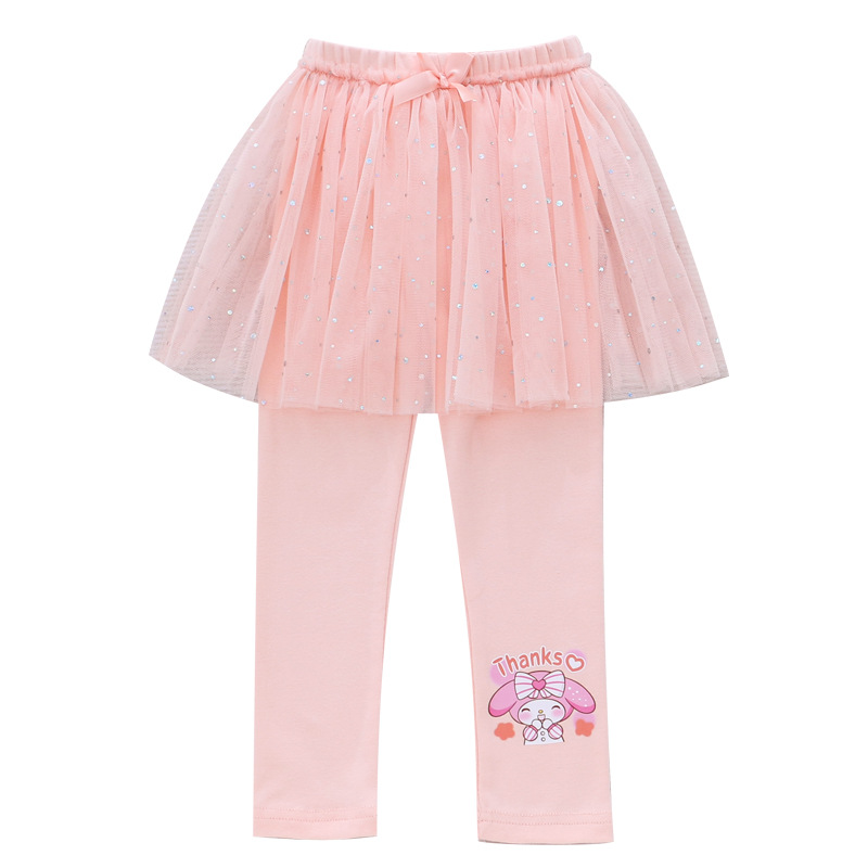2025 spring and autumn new Korean girls skirt gauze female baby pants leggings princess cotton a generation of hair