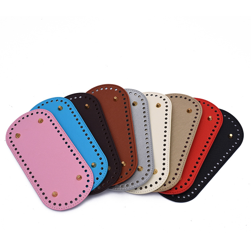 Wholesale diy hand-woven bag Hyun-a bottom crocheted hardware leather luggage accessories base plate 22*10