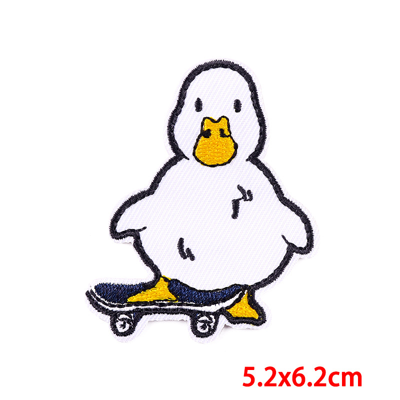 Cartoon Duck Cloth Sticker Children's Wear Accessories Computer Embroidery Sticker Cute Animal Embroidery Ironing Rabbit Patch