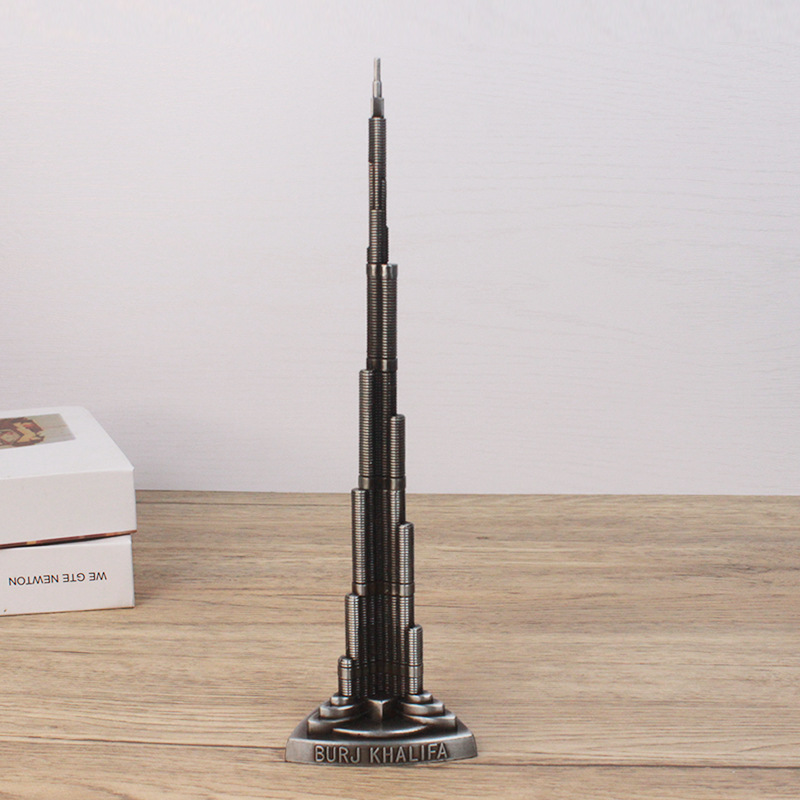 Foreign Trade Dubai Burj Khalifa World Landmark Architectural Model Metal Crafts Home Decoration Modern Simple