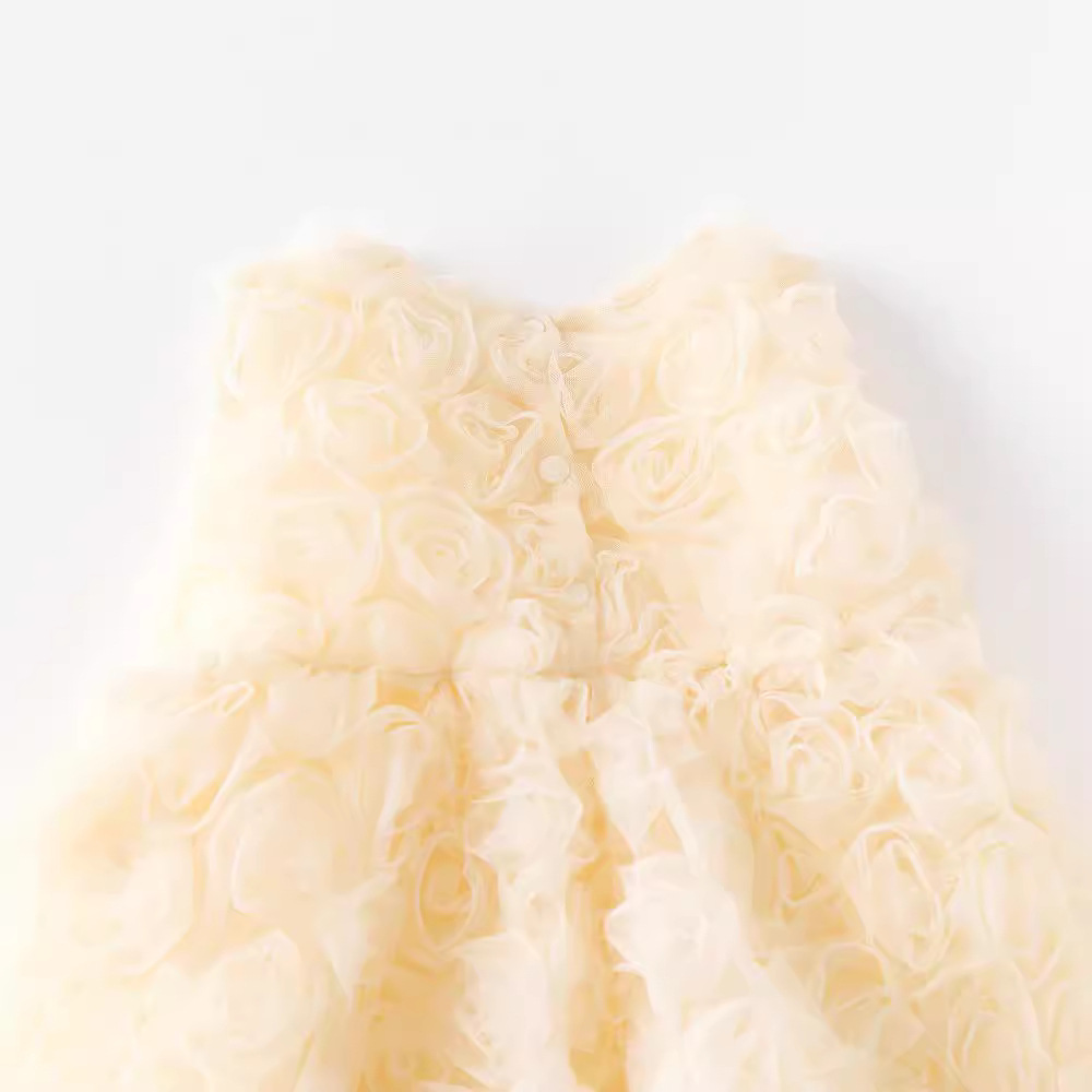 Baby Girl Summer New Sleeveless Rose dress Children's One-Body Clothes Elegant Skirt One-Year-Old Photographing Princess Skirt